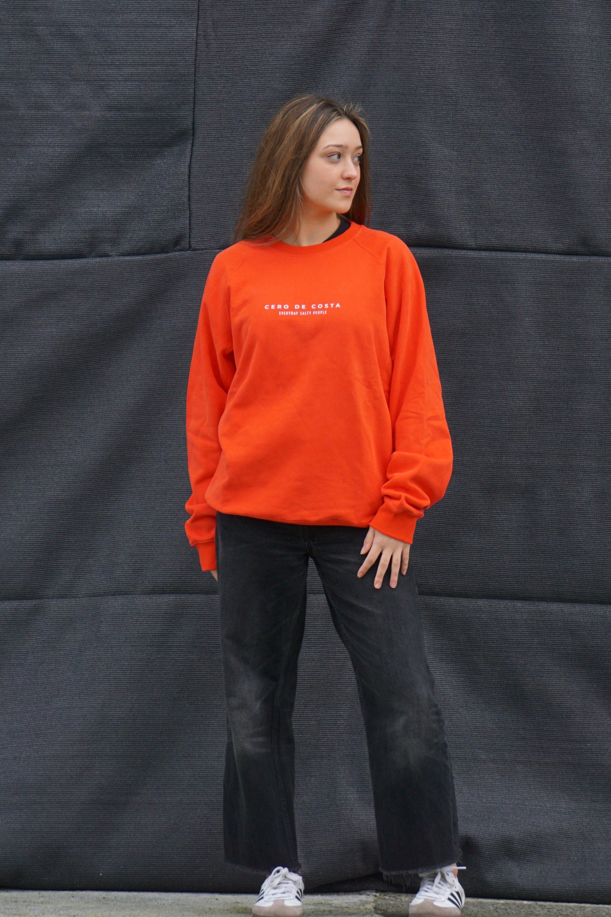 SUDADERA ROJO/BLANCO "LOGO CERO"